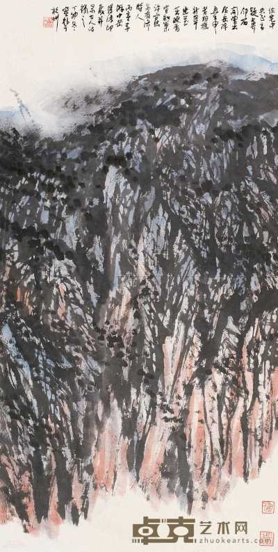 姜宝林 1987年作 嵩山 立轴 154×78cm